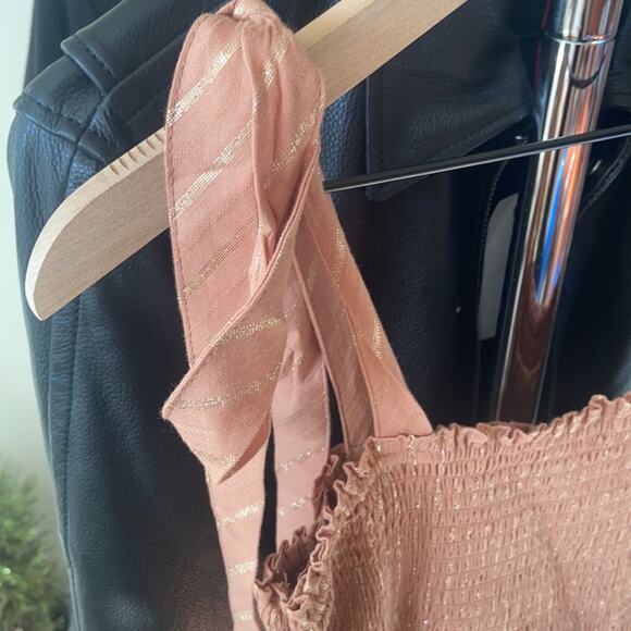 HOUSE OF HARLOW 1960 Corinne Shirted Mini Dress Desert Rose S - Picture 4 of 11